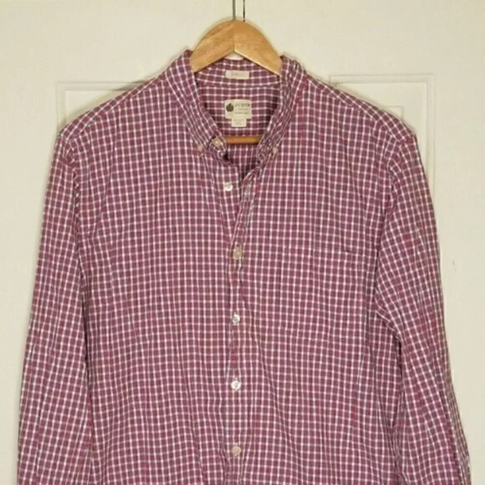J. Crew Preppy Tailored Fit Checkered Button Down Shirt
